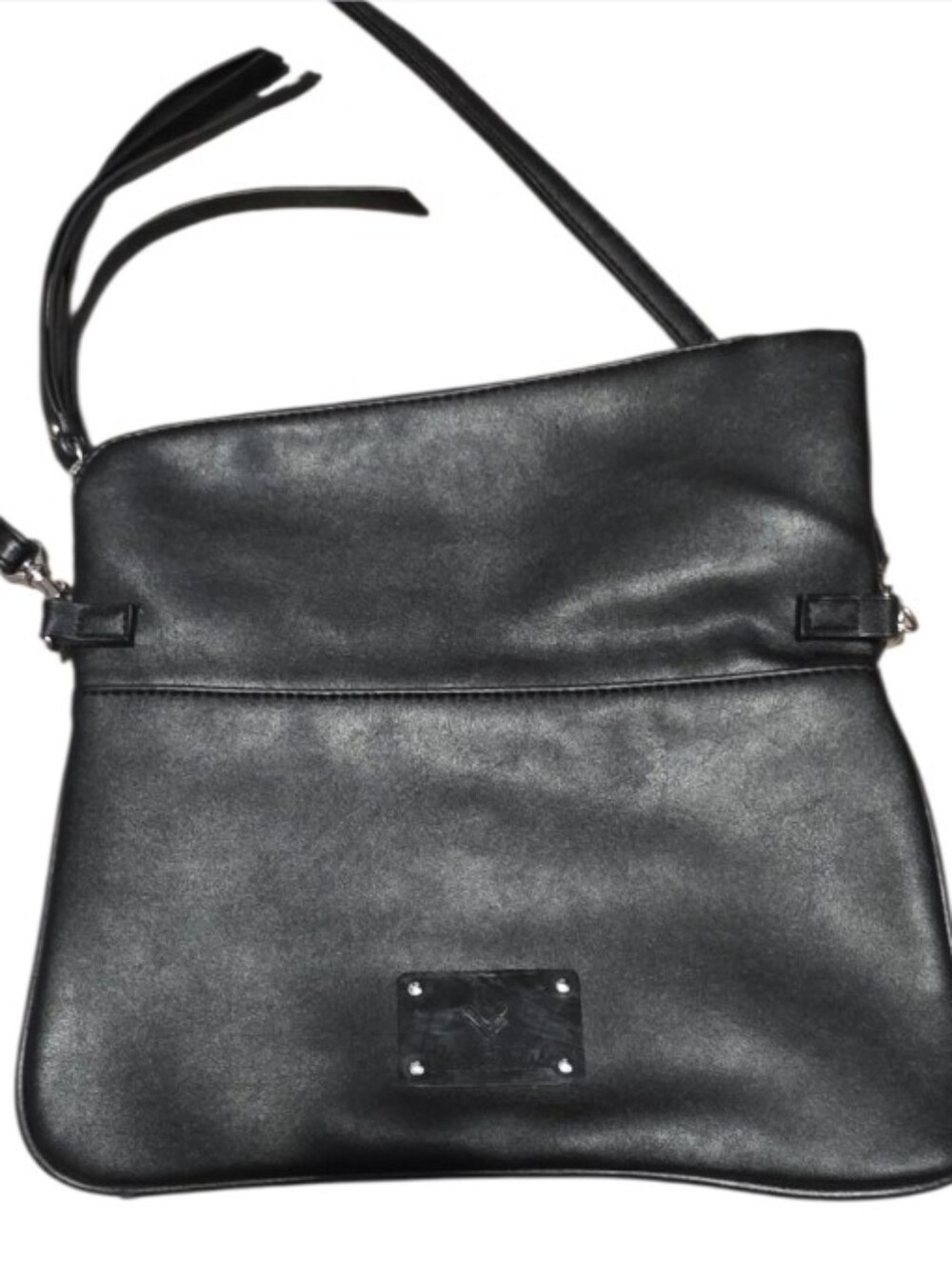 Metal Mulisha Leather Like Black Bag With Pink Interior
